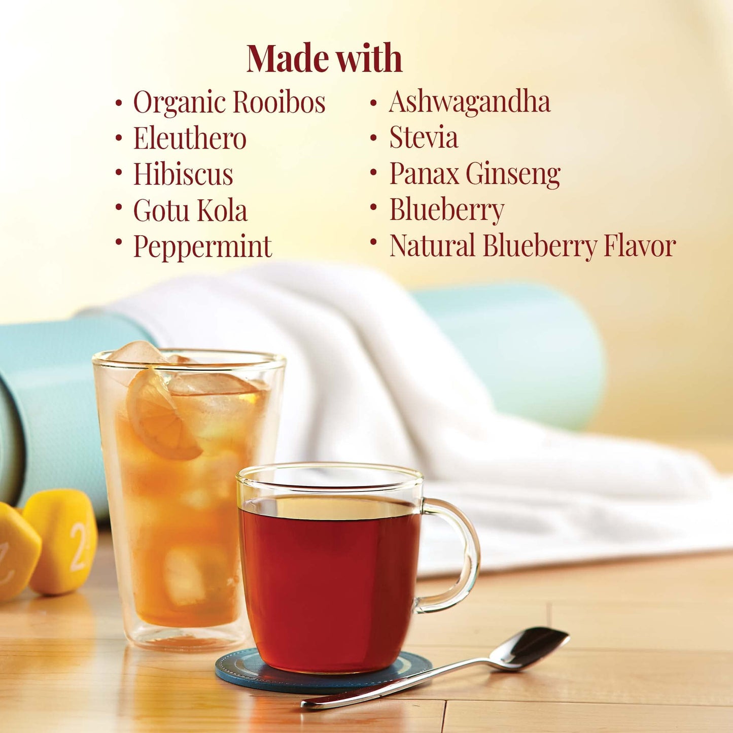 The Republic of Tea Get Charged Herb Tea, Caffeine-free, 36 Tea Bags, Tin
