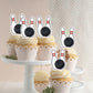 Rssta i 48 Pack Edible Bowling Cupcake Toppers - Sport Themed Decorations, 1.2x1.8 inch, Perfect for Birthday Parties & Baby Showers