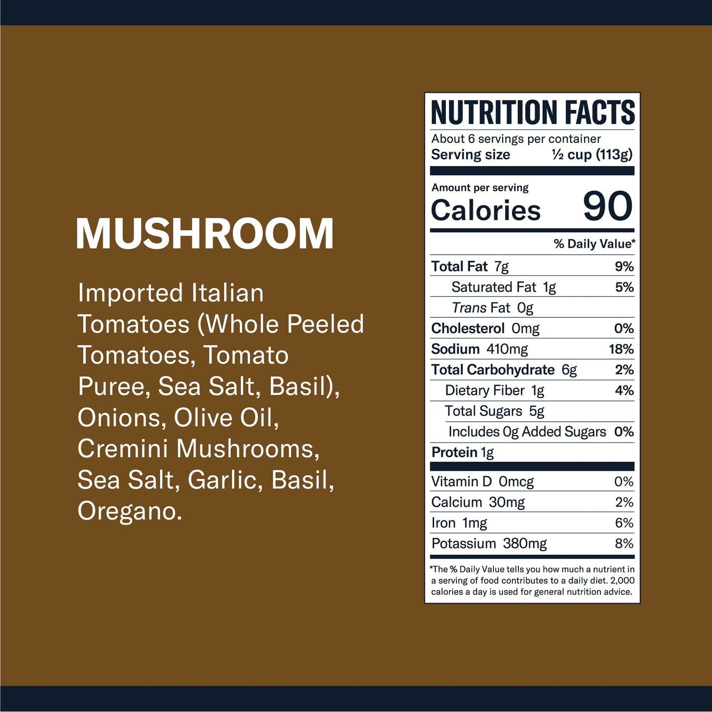 Carbone Mushroom Marinara Pasta Sauce | Tomato Sauce Made With Fresh & All-Natural Ingredients | Non Gmo, Vegan, Gluten Free, Lo