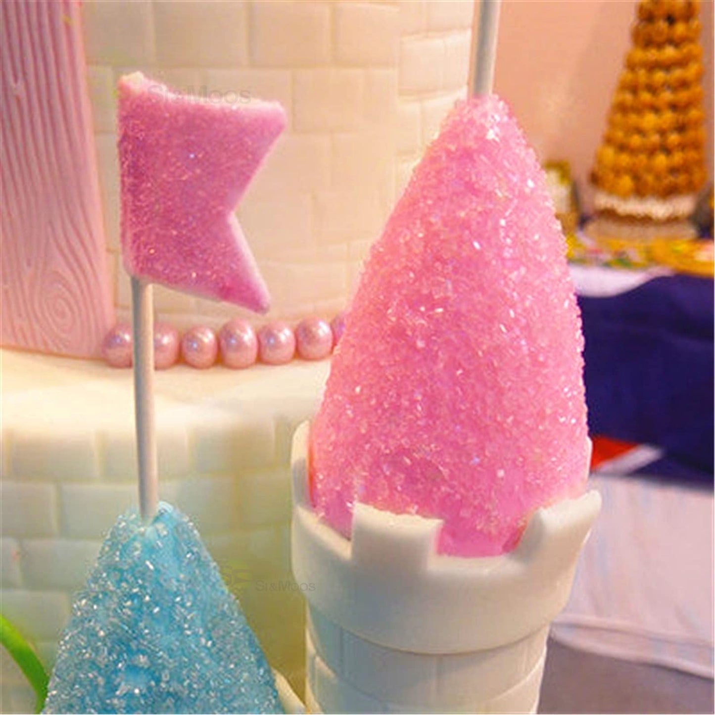 Se Si&Moos Pink Sanding Sugar Pink Edible Sparkling Sprinkles Sanding Sugar Crystals For Cookie Decorating Edible Glitter Rimmer