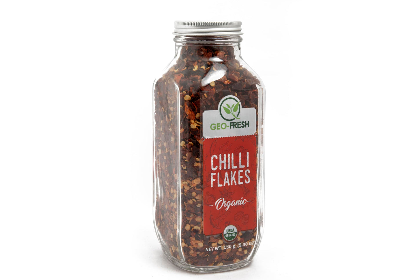 Geo-Fresh Organic Chilli Flakes 150G - Usda Certified