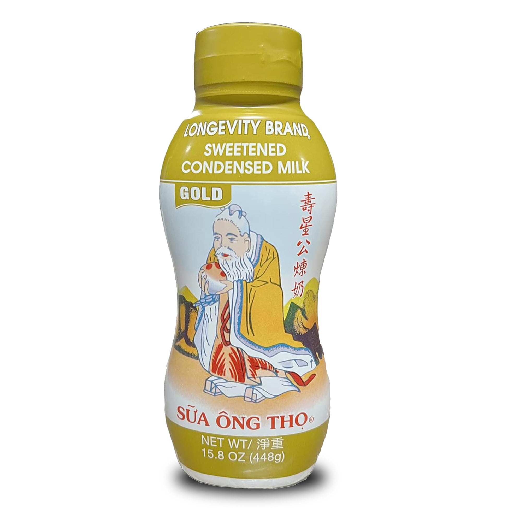 Longevity Brand Full Cream Sweetened Condensed Milk Squeeze Bottle 15.8Oz(Pack Of 2)