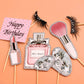 Keaziu 35pc Makeup Cupcake Toppers Happy Birthday Glitter Cake Decoration Supplies - Pink