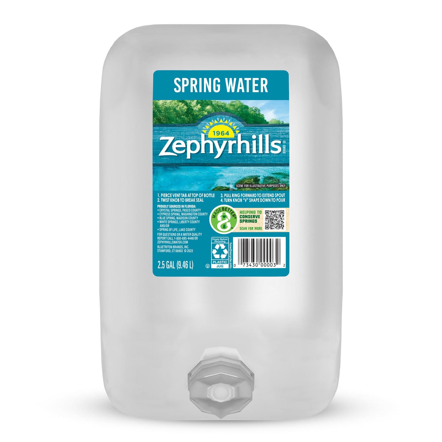 Zephyrhills Spring Water, 2.5 gallon 320 Fl Oz (Pack of 1)