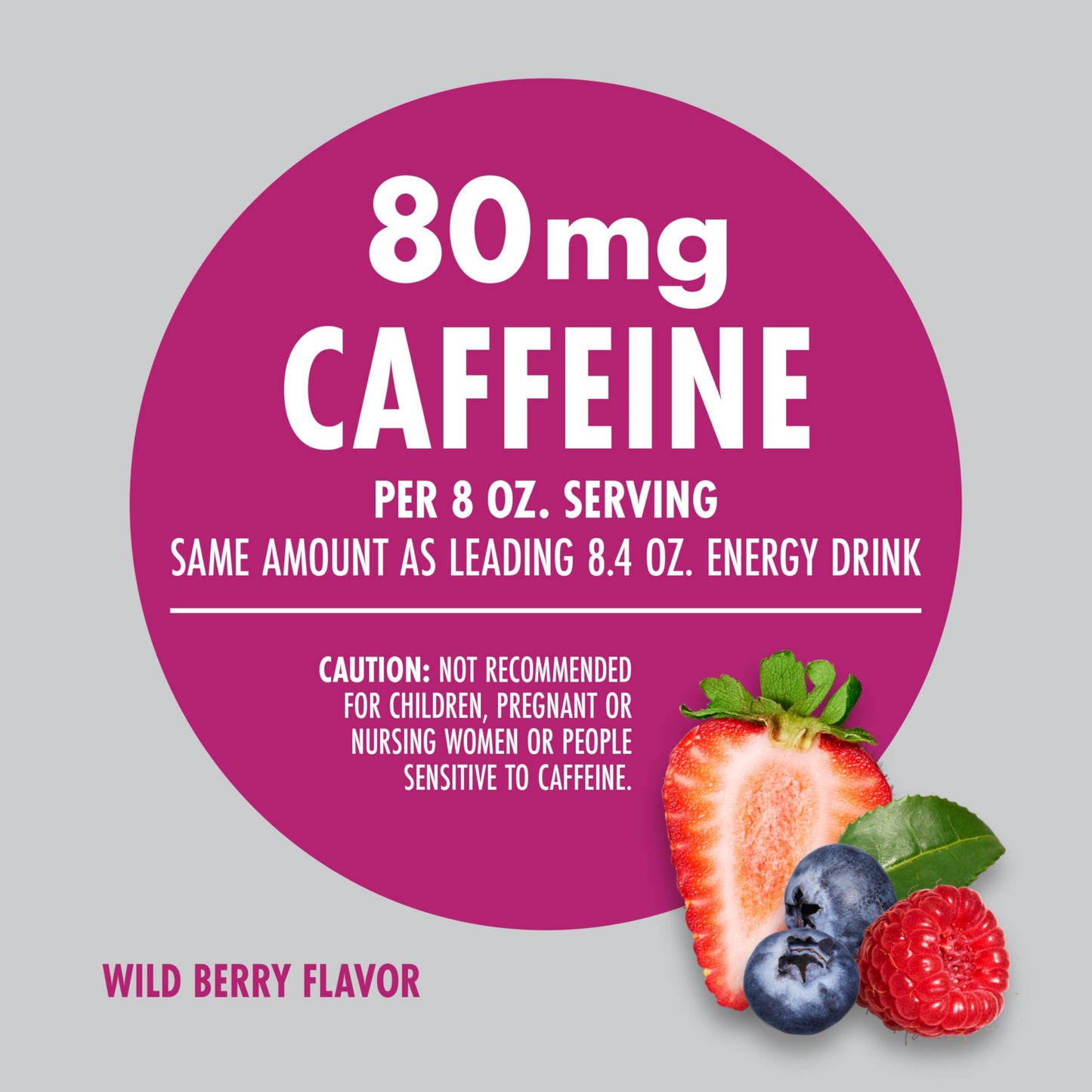 V8 Energy Drink Wild Berry, Pack of 6, 8 fl oz Cans, Model 200000027101