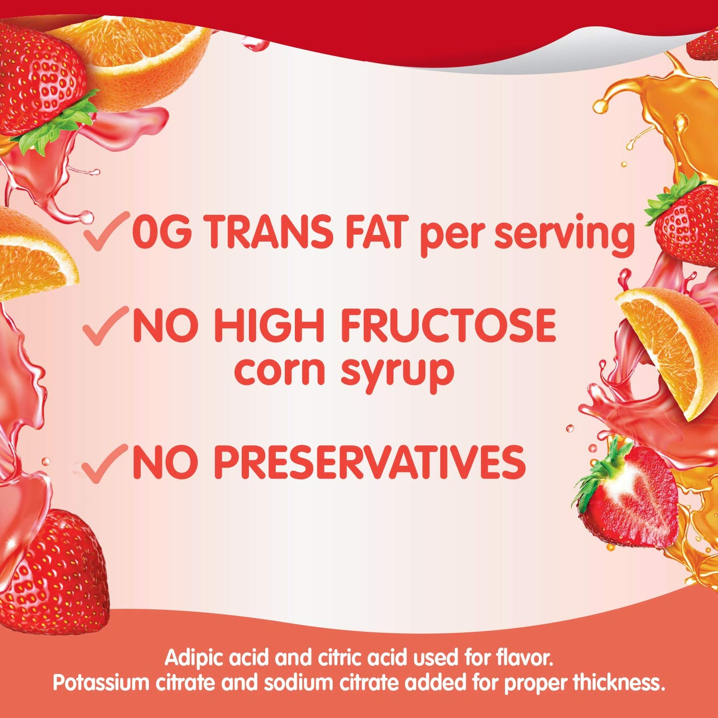 Snack Pack Strawberry And Orange Flavored Juicy Gels, 4 Count Snack Cups