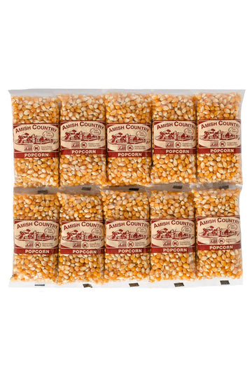 Amish Country Popcorn | 10-4oz Bags - Medium Yellow | Old Fashioned, Non-GMO and Gluten Free (10-4oz Bags)