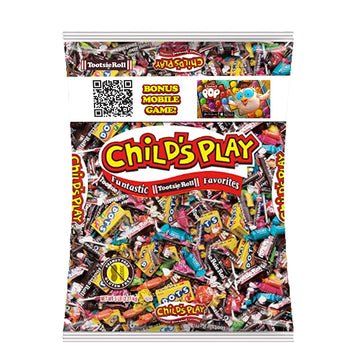 Tootsie Roll Childs Play Candy Favorites with Bonus Mobile Game, 5 Pounds of Individually Wrapped Party Candy - Funtastic Candy