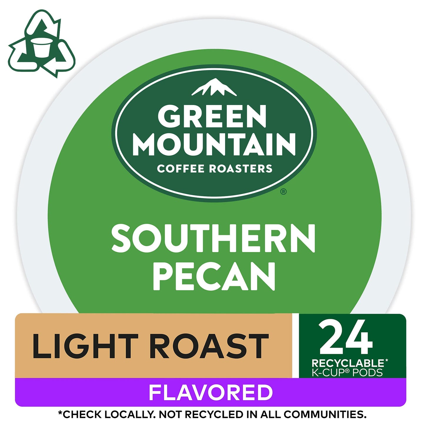 Green Mountain Coffee Roasters Southern Pecan, Single-Serve Keurig K-Cup Pods, Flavored Light Roast, 24 Count