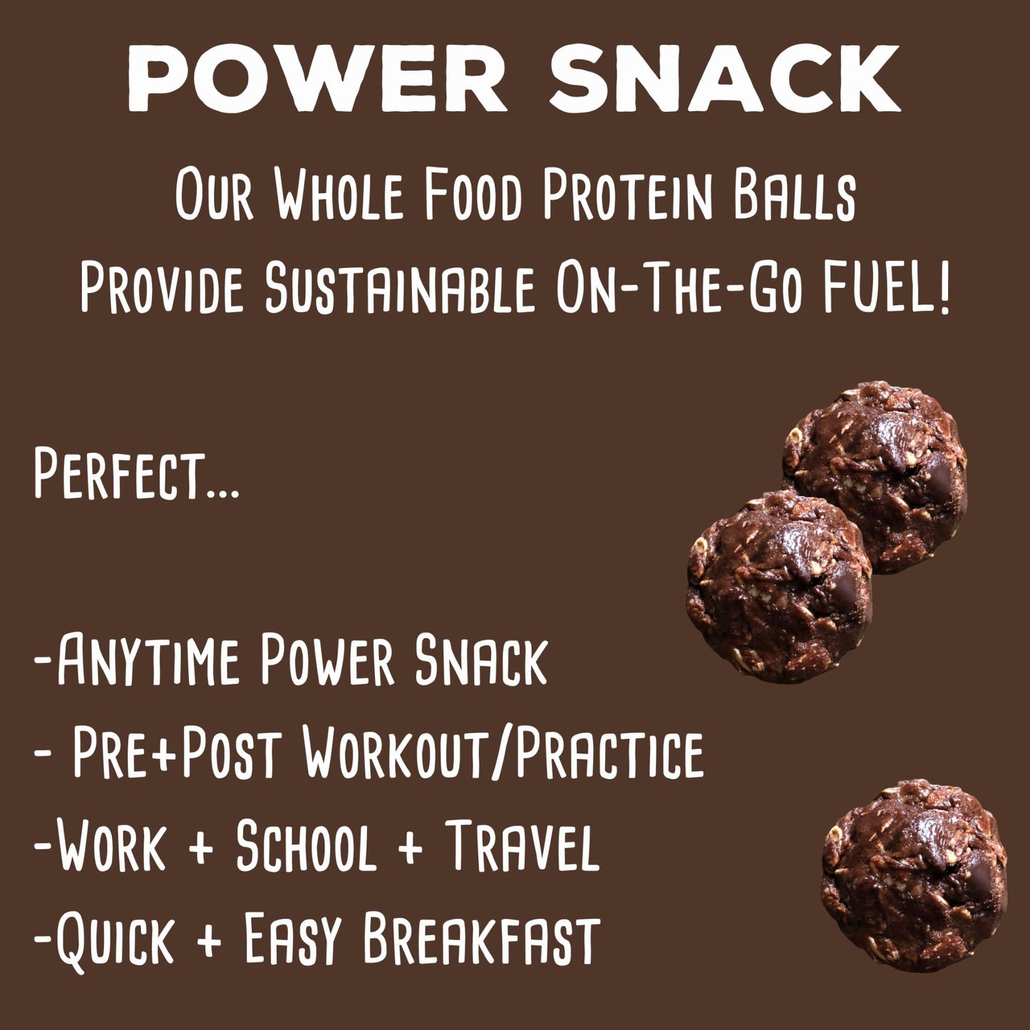 simplyFUEL Whole Food Protein Balls - Brownie Batter - 8g Protein - Gluten Free - 12 Count Pack