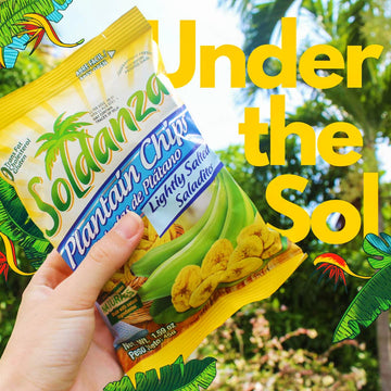 Soldanza Plantain Chips, Variety Pack 2.5 Oz (Pack Of 12) 4 X Salted Plantain Chips, 4 X Ripe Plantain Chips, 4 X Garlic Plantai