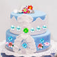KSINWCOI Edible Flower Wafer Paper Cake Toppers 120pcs Rice Paper for Baking Birthday Party Decorations