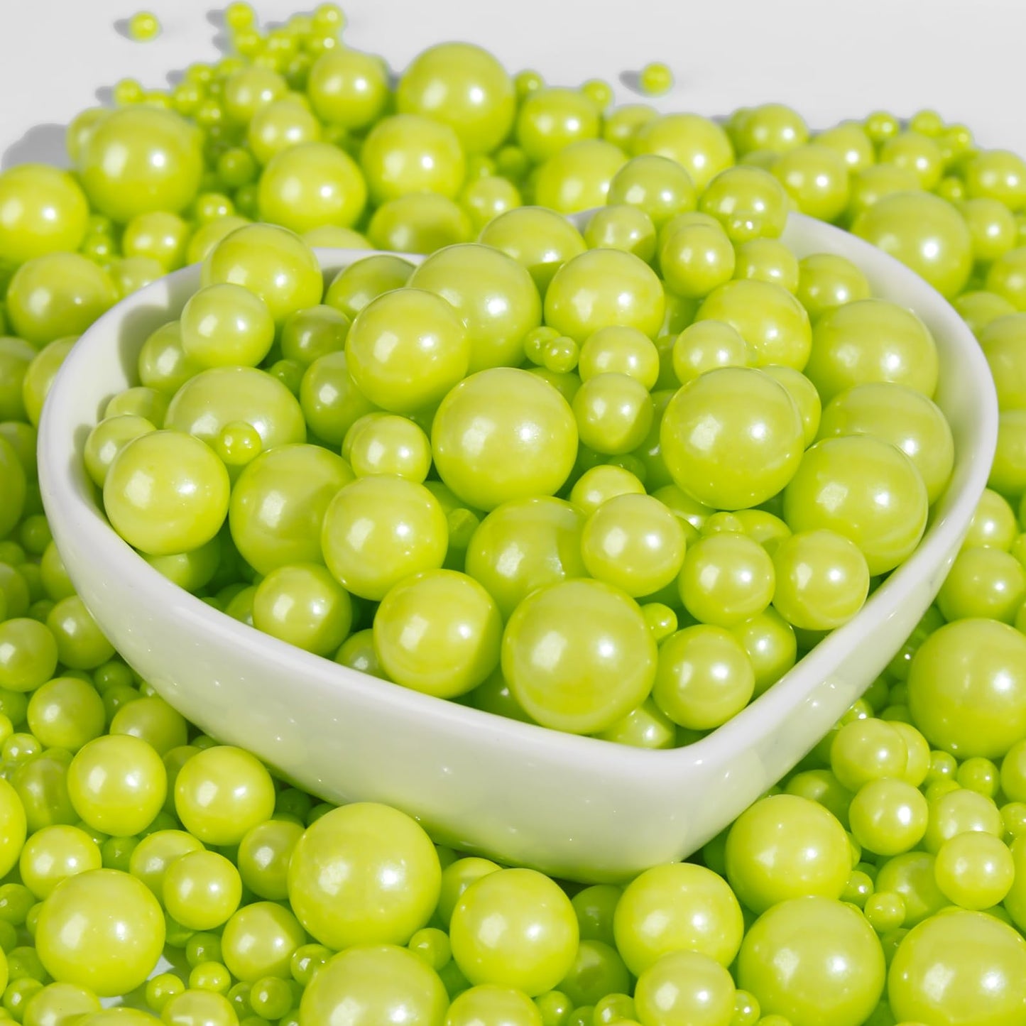 Sugarzy Edible Green Pearl Sprinkles, 130g, Cake Decorating, Baking Toppings, Cupcake Toppers, Birthday Party Supplies