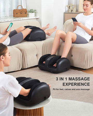 Nekteck Foot Shiatsu Massager For Circulation And Pain Relief, Smart Electric Massage Machine With Heat, Deep Kneading, Vibratio