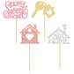 24Pcs Sweet Home Cupcake Toppers Multi Glitter Welcome Home Cupcake Picks Key Lock Housewarming Cupcake Toppers New Home Theme P