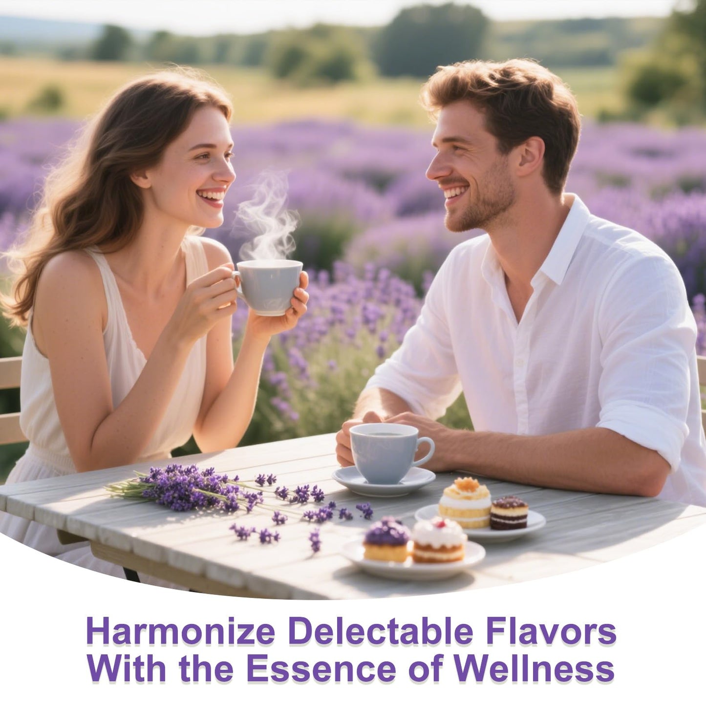 TEARELAE Lavender Tea Bags - Premium Dried Lavender Flower - Caffeine-Free - 40 Count