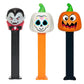PEZ Halloween Candy Dispensers Set - Vampire, Scary Pumpkin, and Day Of The Dead Pumpkin Haloween PEZ Dispensers With Extra Cand