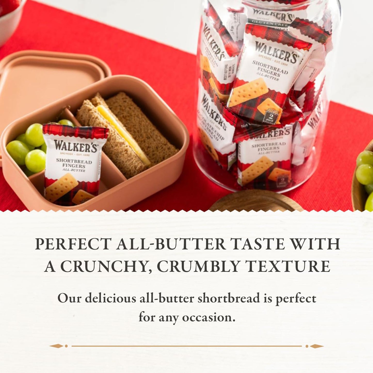 Walker s Shortbread Fingers, Pure Butter Shortbread Cookies, 1 Oz Snack Packs (Pack of 150)