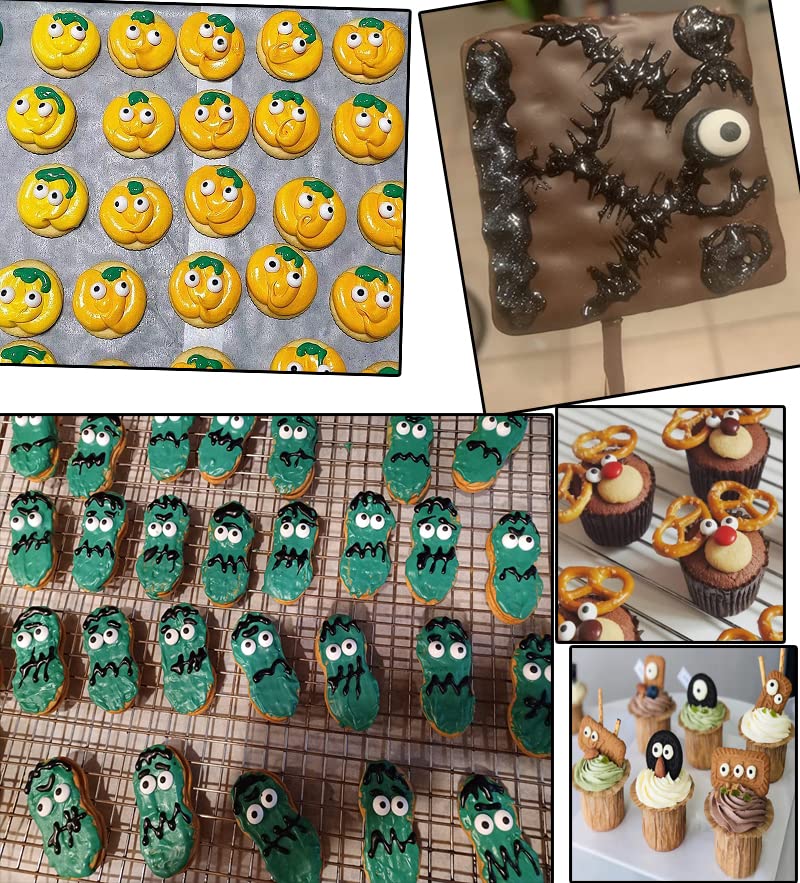 Edible 7mm Mini Candy Eyes Halloween Sprinkles Cake Cupcake Toppers Cookie Decorations Dessert Sprinkle Eyeballs Sugar Sprinkles