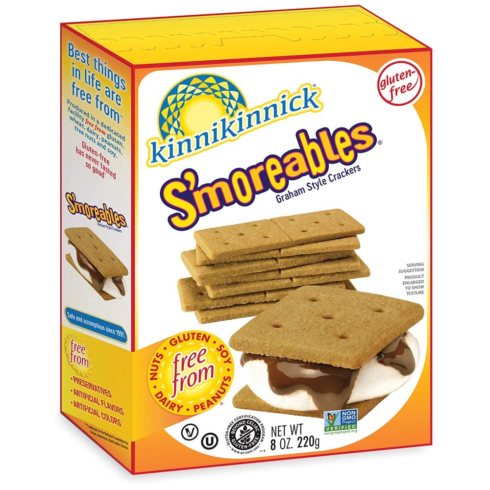 Kinnikinnick Gluten Free S'Moreables Graham Style Crackers, 8 Ounce (Pack Of 6)
