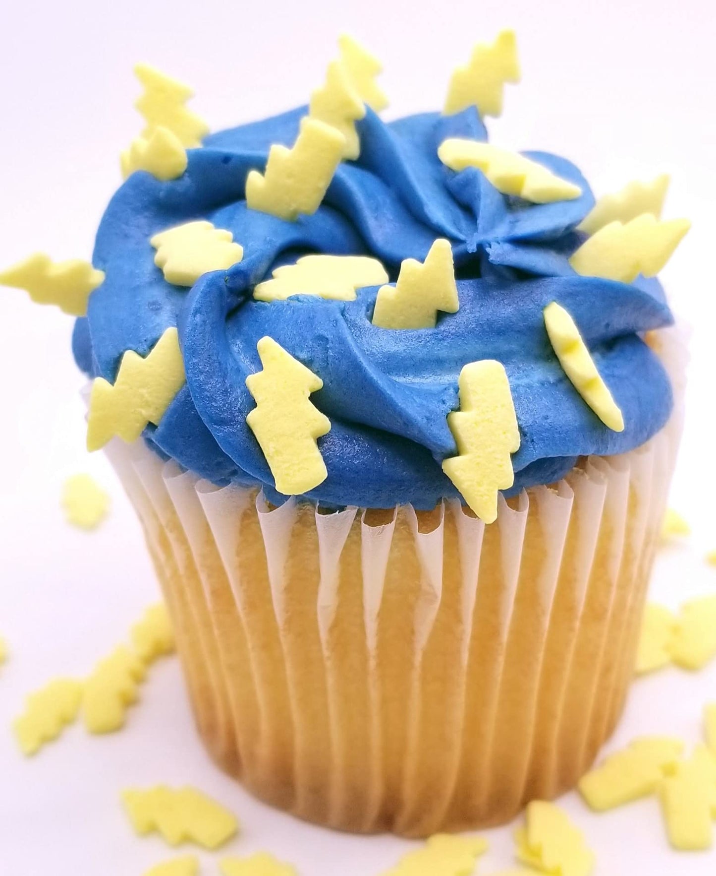 NCS Yellow Lightening Bolts Edible Candy Sprinkles, 8 ounces - Great for Cupcakes, Cookies, Cakes, Cakes Pops, Donuts