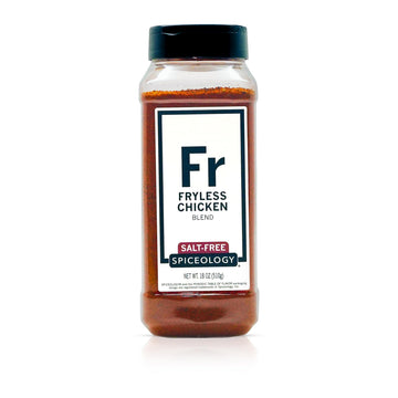 Spiceology - Fryless Chicken Salt-Free Seasoning - Bold Blend Of Garlic  Mustard Seed  Celery Seed & Paprika - Perfect For Chicken  Seafood  Vegetables & More - 18 Oz