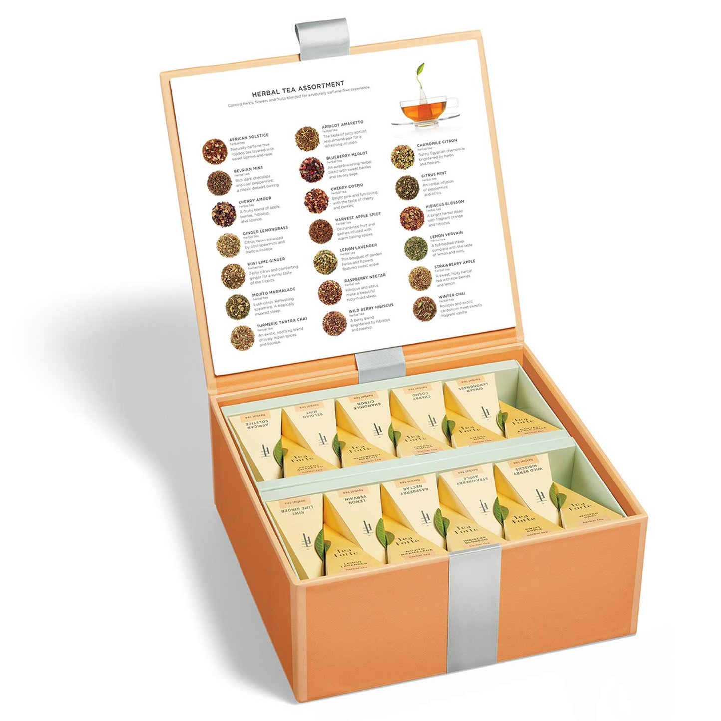 Tea Forte Herbal Tea Chest with Handcrafted Pyramid Infusers, 4.44 Ounce (Pack of 1)