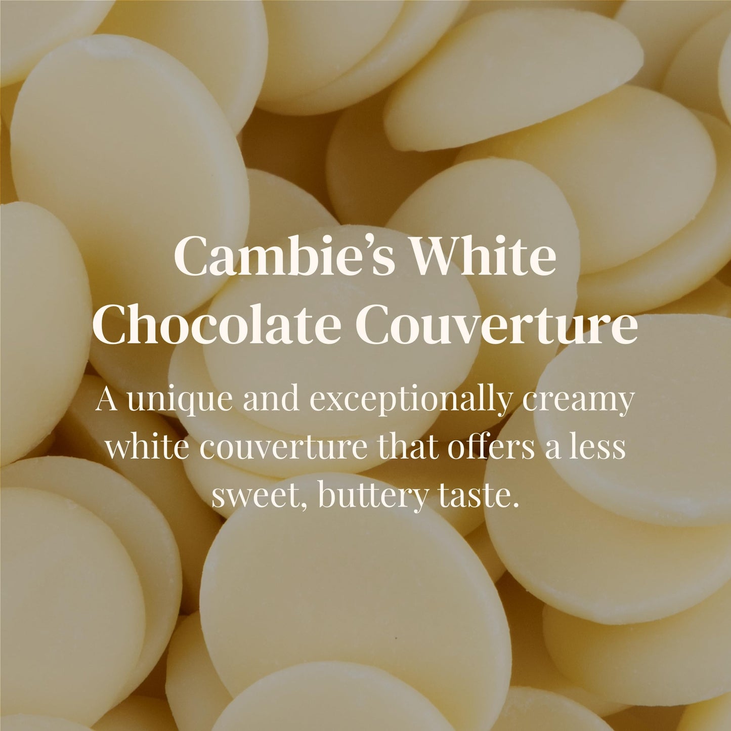 Cambie White Chocolate Couverture 28%  1 Pound of White Chocolate Chips  European Style Couverture for Chocolatiers  Pastry Chefs  Home Bakers  and Professionals  1 Pound