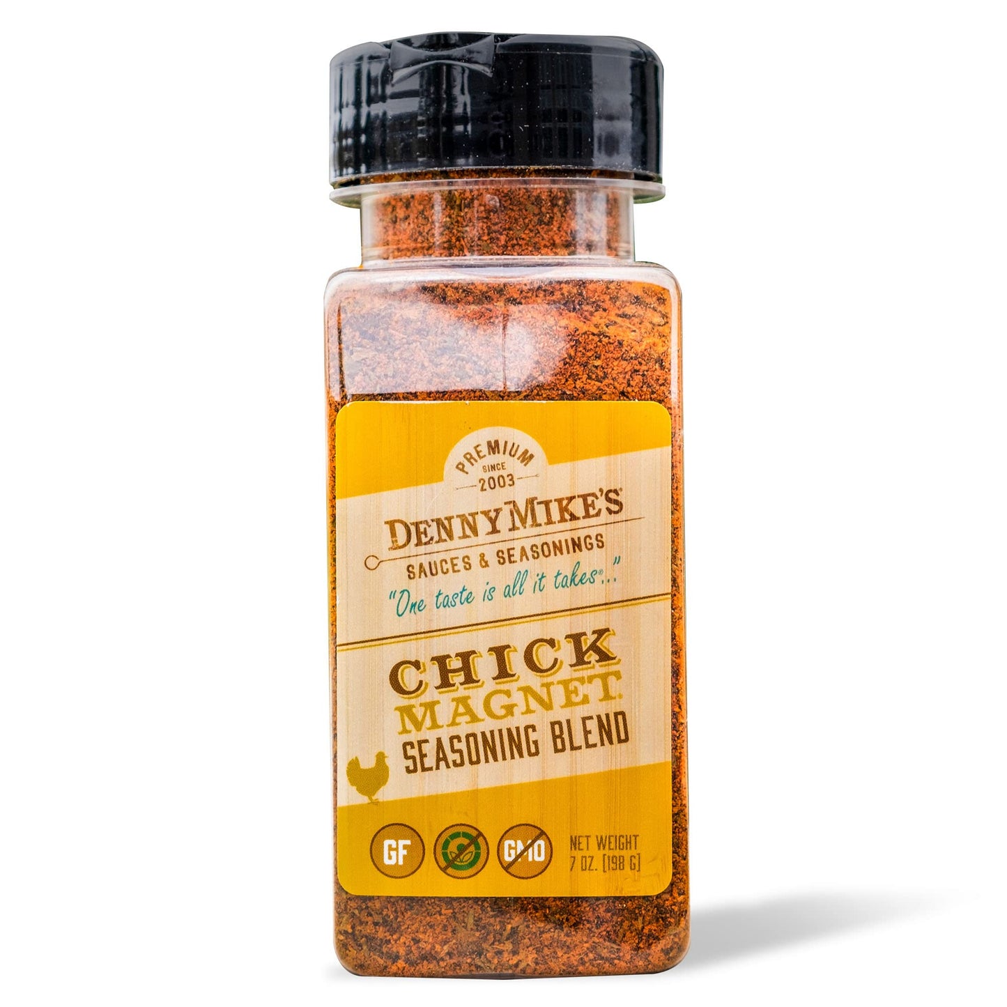 DennyMikes Chick Magnet Rotisserie Chicken Seasoning Rub, Gluten-Free, Low Sodium, Keto-Friendly, 7oz Shaker