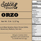 Dasher'S Spice & Beans Orzo Pasta Noodles | 100% Durum Semolina Flour | Made In America | 5 Lb.