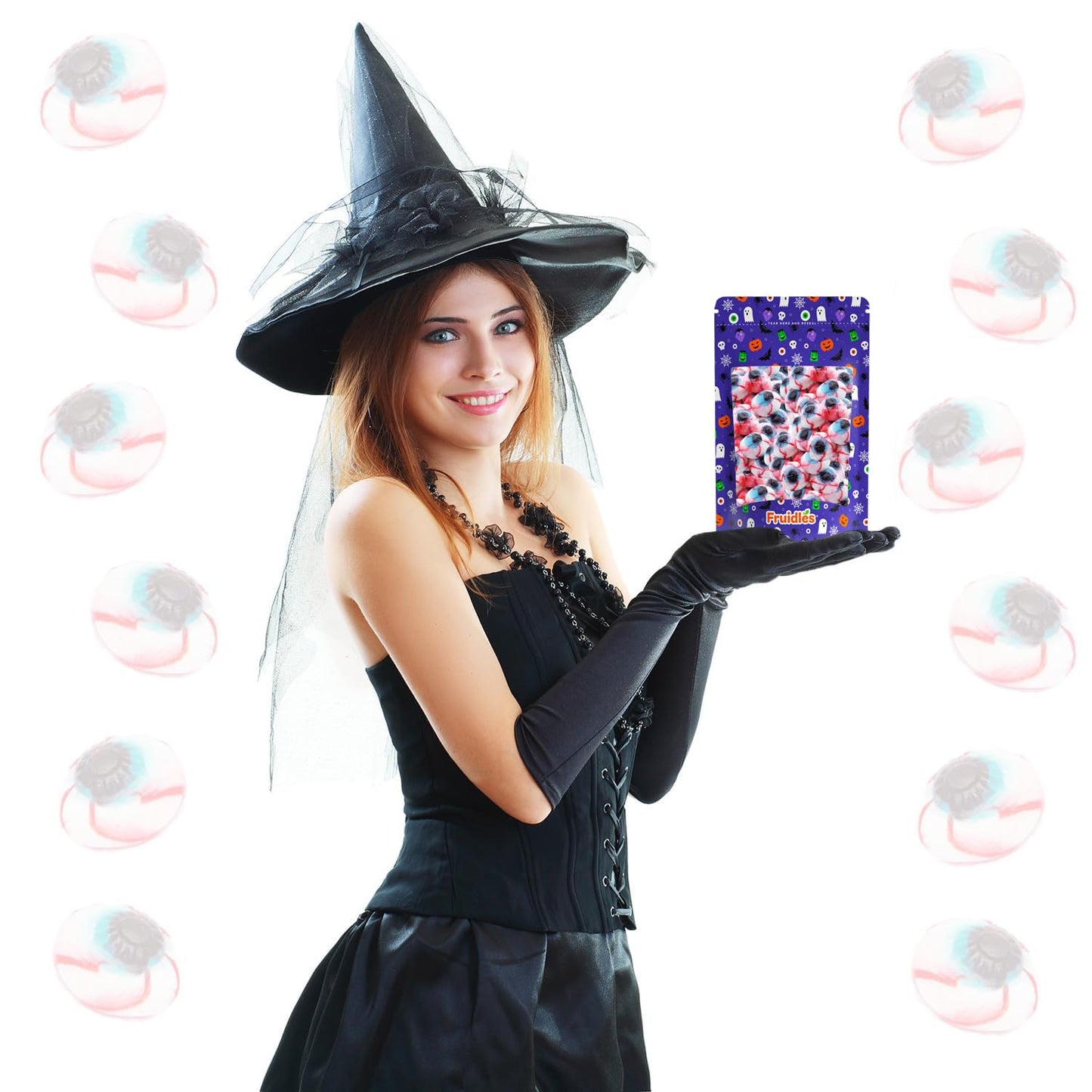 Fruidles Gummy Eyeballs Halloween Candy, Trick-Or-Treat Party Bag Fillers, Party Favor (1 Pound)