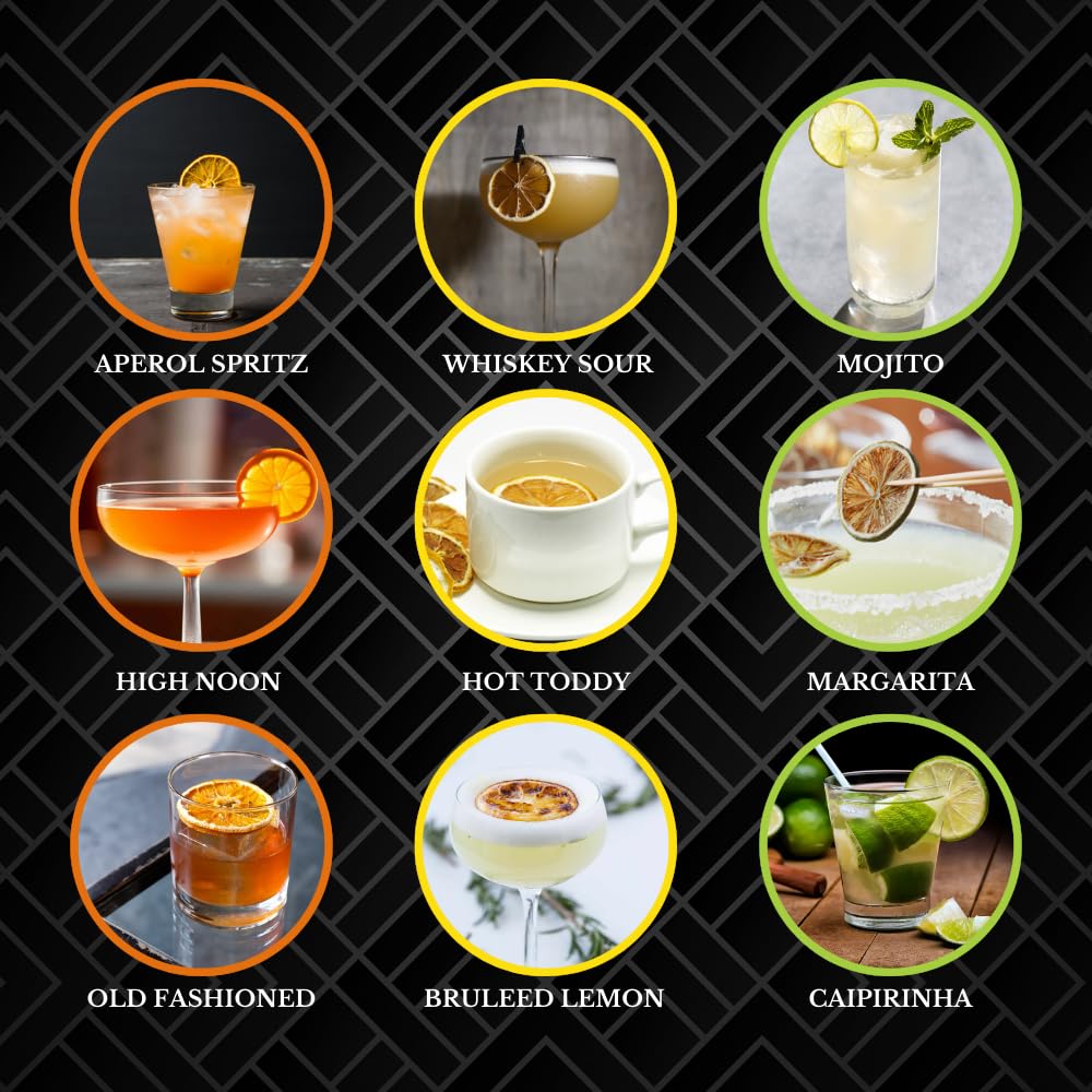 Speakeasy Dehydrated Lemon Slices - 3.5oz | Premium Cocktail & Beverage Garnish | Approx. 50 Slices