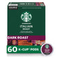 Starbucks K-Cup Coffee Pods, Dark Roast, 100% Arabica, 60 Pods (6 Boxes), Italian Roast