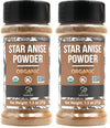 Soeos Organic Chinese Star Anise Powder 1.3 oz (37g), Powder Chinese Star Anise, Dried Anise Star Spice, Star Anise Bulk, Anise 