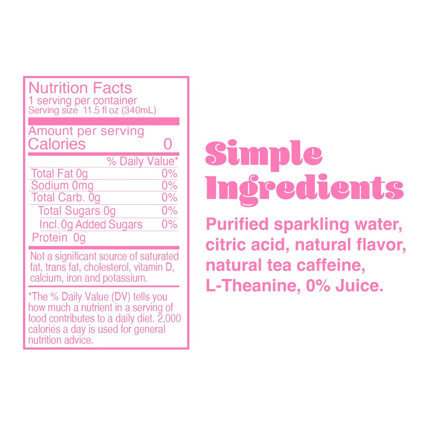 CLEAR CUT PHOCUS Caffeinated Sparkling Water, Grapefruit Flavor, 75mg Caffeine, Zero Sugar, 11.5 Fl Oz, Pack of 12 Cans