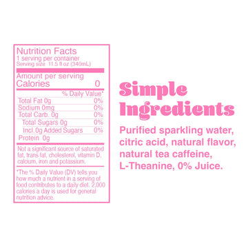 CLEAR CUT PHOCUS Caffeinated Sparkling Water, Grapefruit Flavor, 75mg Caffeine, Zero Sugar, 11.5 Fl Oz, Pack of 12 Cans