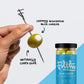 Filthy Food Blue Cheese Stuffed Olives, Premium Cocktail Garnish, 8.5 Oz Jar, Naturally Cured Queen Olives