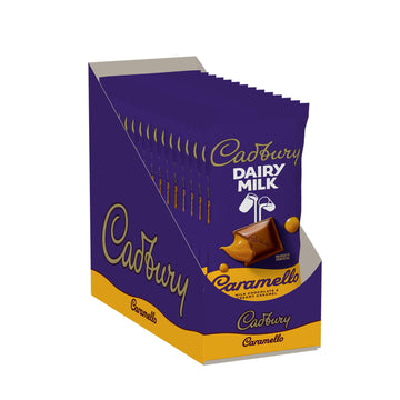 Cadbury Dairy Milk Caramello Milk Chocolate Candy Bars, 4 Oz (14 Count)