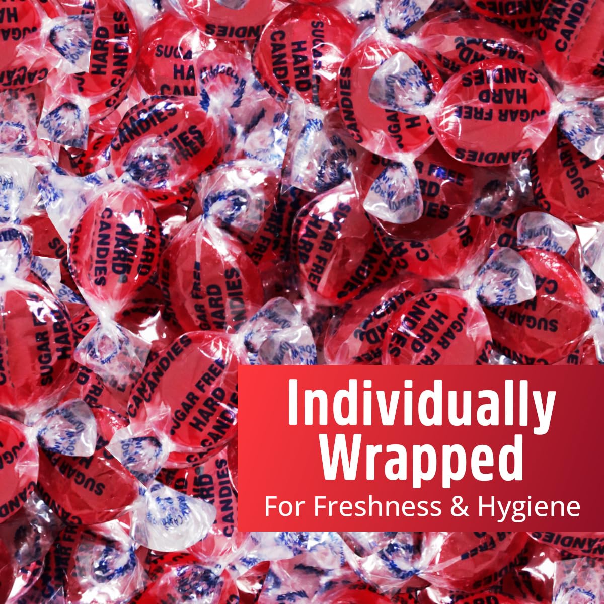 SWEETSIDE CANDY CO. Sugar Free Cinnamon Hard Candy, 2lb Pack, Individually Wrapped, Great Tasting Bulk Candy