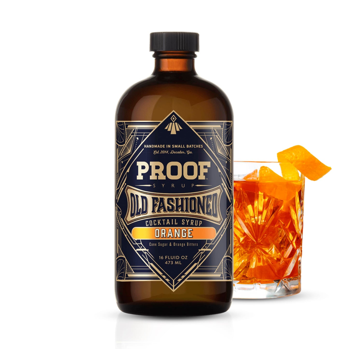 Proof Syrup Old Fashioned Cocktail Mix - Made with Real Ingredients & Cane Sugar - Orange Flavor - Fast, Easy, Delicious, Handcr