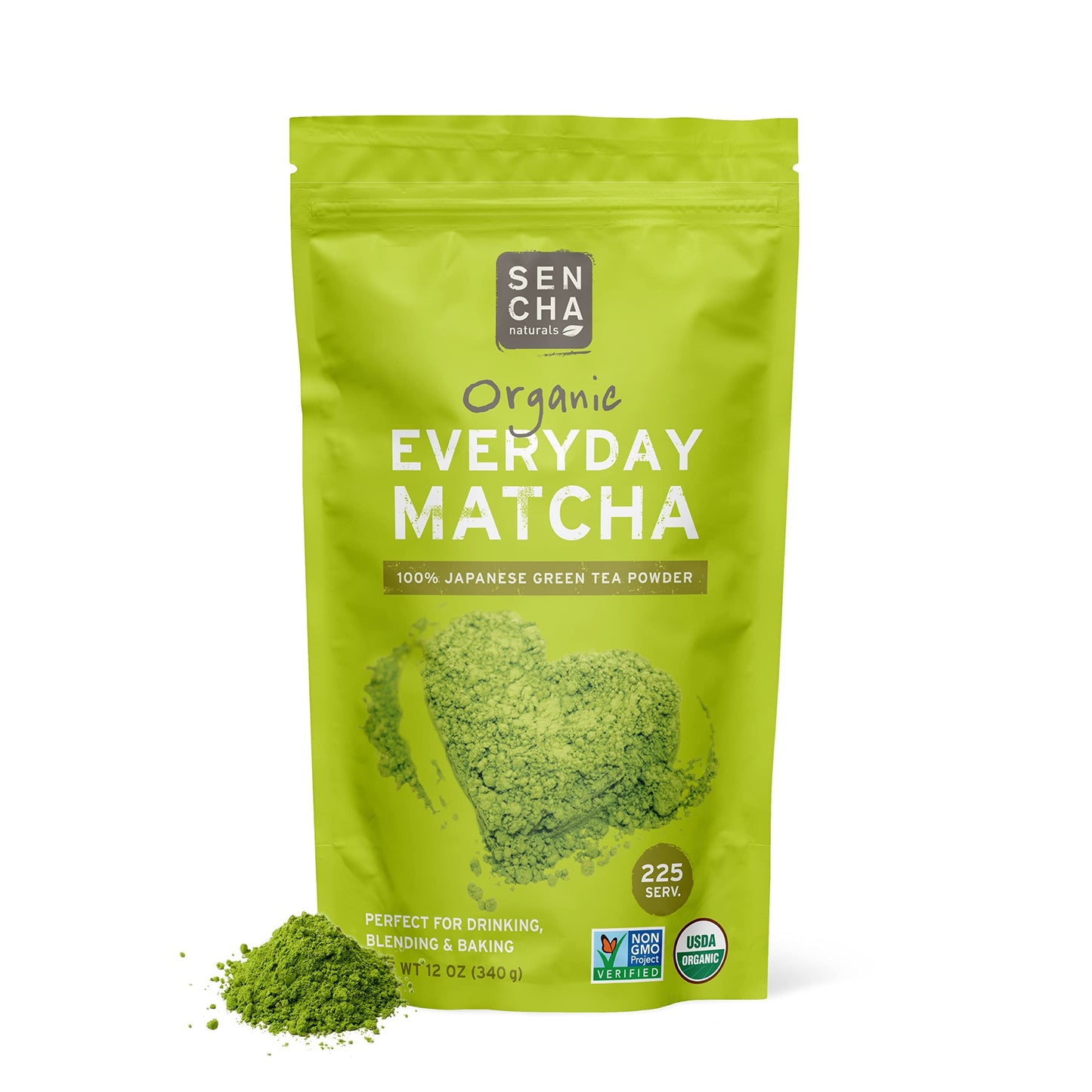 Sen Cha Naturals Organic Everyday Matcha Powder, Authentic Japanese Matcha Green Tea Powder, Premium First & Second Harvest Culi