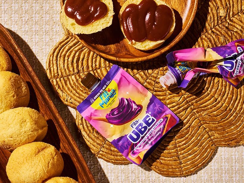 Fila Manila Ube Halaya Coconut Spread - Vegan, Gluten-Free, 3 Pack, No Artificial Colors or Flavors, Perfect for Toast & Desserts