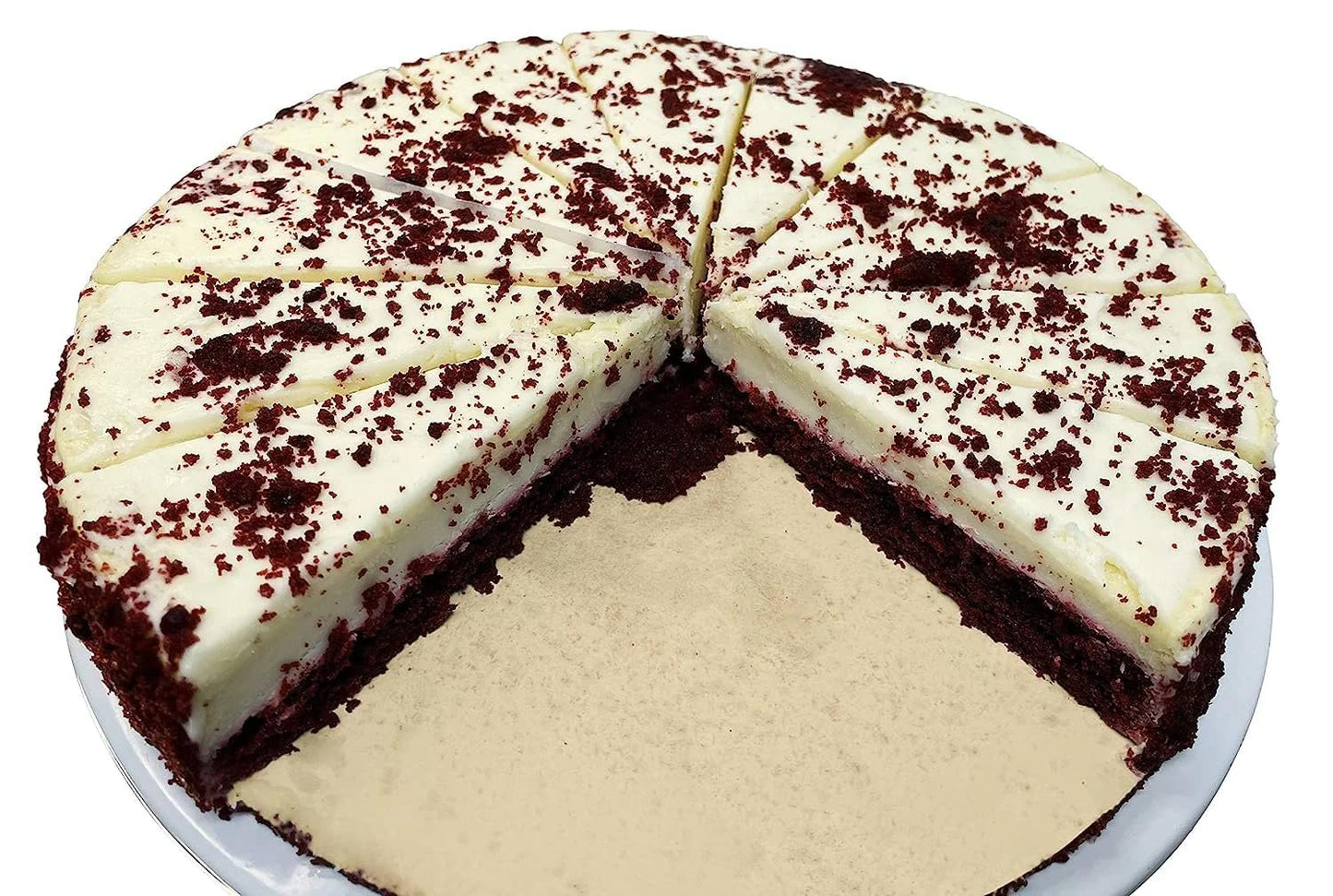 ANDY ANAND CHOCOLATIER Red Velvet Cheesecake - 9 Freshly Baked, 32 Ounce, Made with Real California Cream Cheese