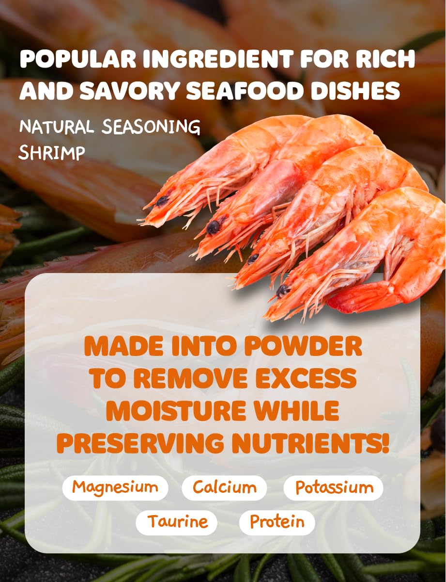 Nice Witch'S Korean 100% Pure Natural Seasoning 8Oz / 227G - Shrimp Powder, Msg Free, Authentic Thai & Southeast Asian Flavor, P