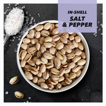 Wonderful Pistachios In Shell, Salt & Pepper Flavored Nuts, 4.5 Ounce Bag (Pack of 8), Protein Snacks, Gluten Free, Healthy Snac