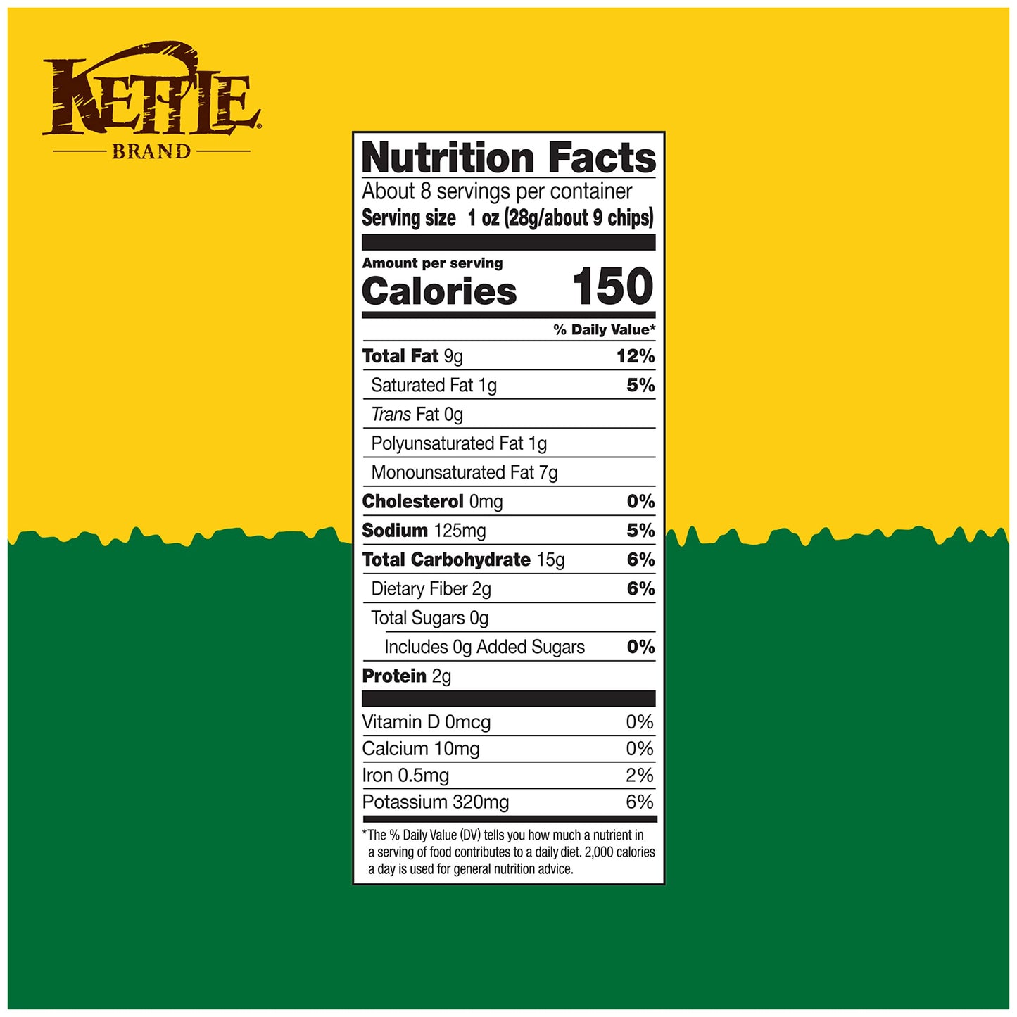 Kettle Brand Potato Chips, Krinkle Cut, Dill Pickle Kettle Chips, 7.5 Oz (Pack of 12)