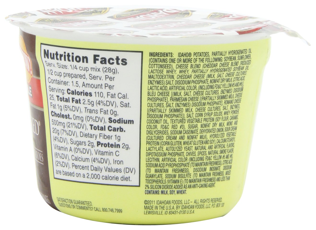 Idahoan Mashed Potatoes, Loaded Baked, 1.5 Ounce (Pack Of 12)