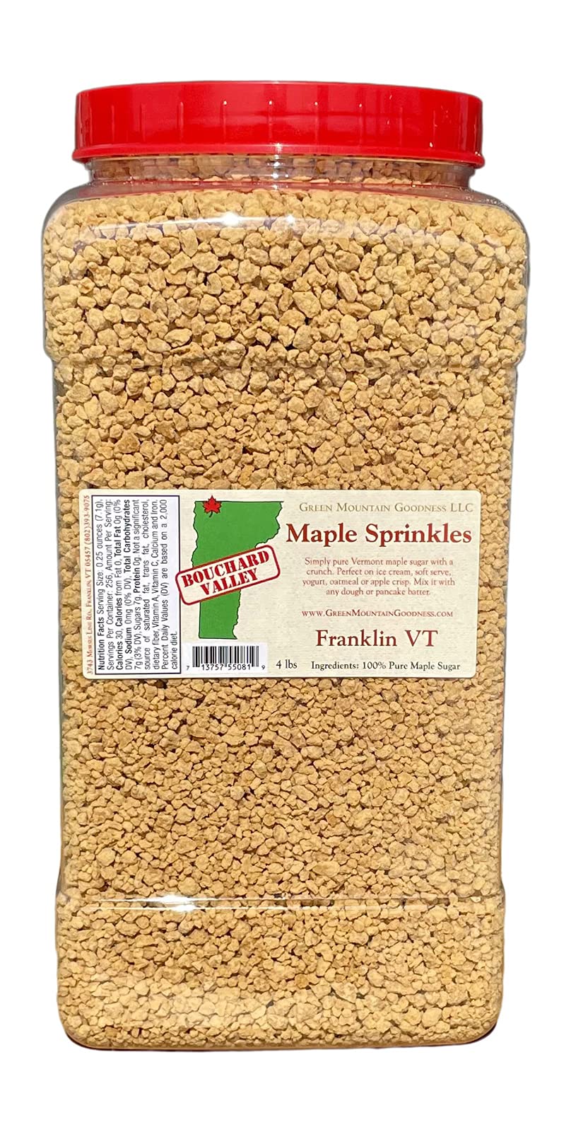 Green Mountain Goodness Maple Crunch Sprinkles - Yogurt & Ice Cream Topping - 64 Ounces