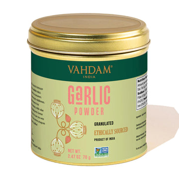 Vahdam, Garlic Granules (2.47Oz) 100% Raw Granulated Garlic (Allium Sativum) From India | Non Gmo, Gluten Free, Dried Garlic | Aromatic & Pungent | Direct From Source