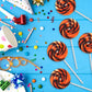Orange and Black Swirl Lollipops  Pack of 24 Pieces Suckers Individually wrapped  Ideal Lollipops Bulk Supply for Candy Buffets and Trick or Treat Bags  Vibrant Swirl Suckers for Easy Sharing